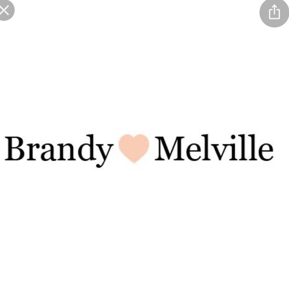 Brandy Melville Ribbed Mock Neck Cropped Top